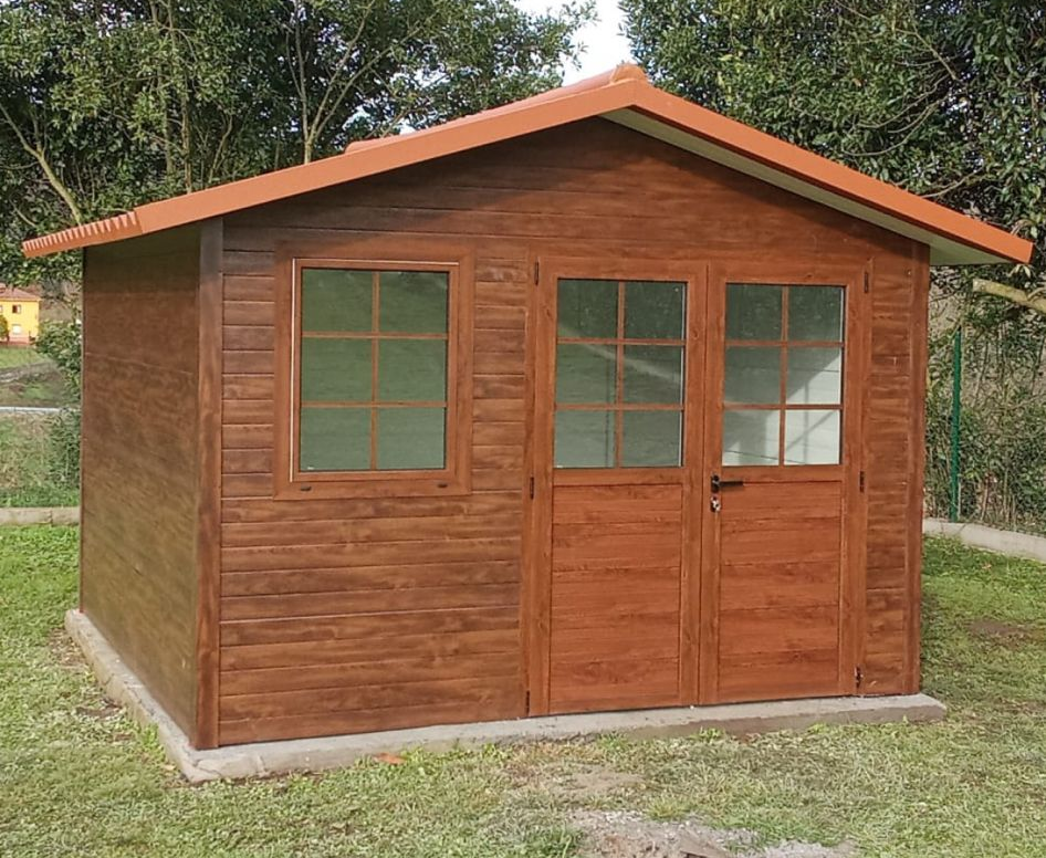 Caseta de jardín con puerta doble