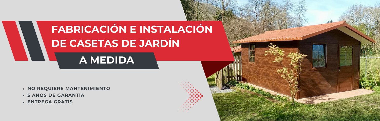 Fabricación de casetas de jardín de madera a medida